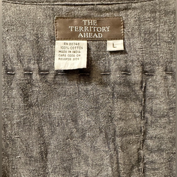 The Territory Ahead Cotton Quilted Women’s Jacket Size L Gray/Brown Color - Picture 9 of 9